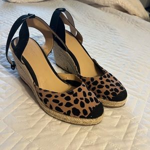 LOFT leopard wedges